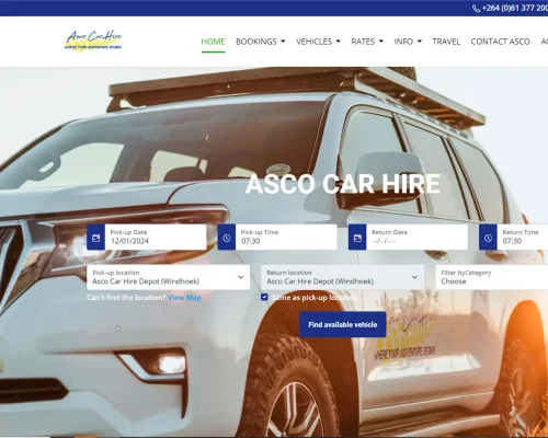 Website analyse voor Asco Car Hire